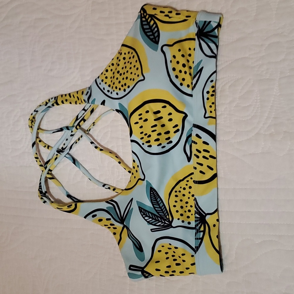 Feed Me Fight Me Lemon Squeeze Sportsbra, Size M - Picture 4 of 8